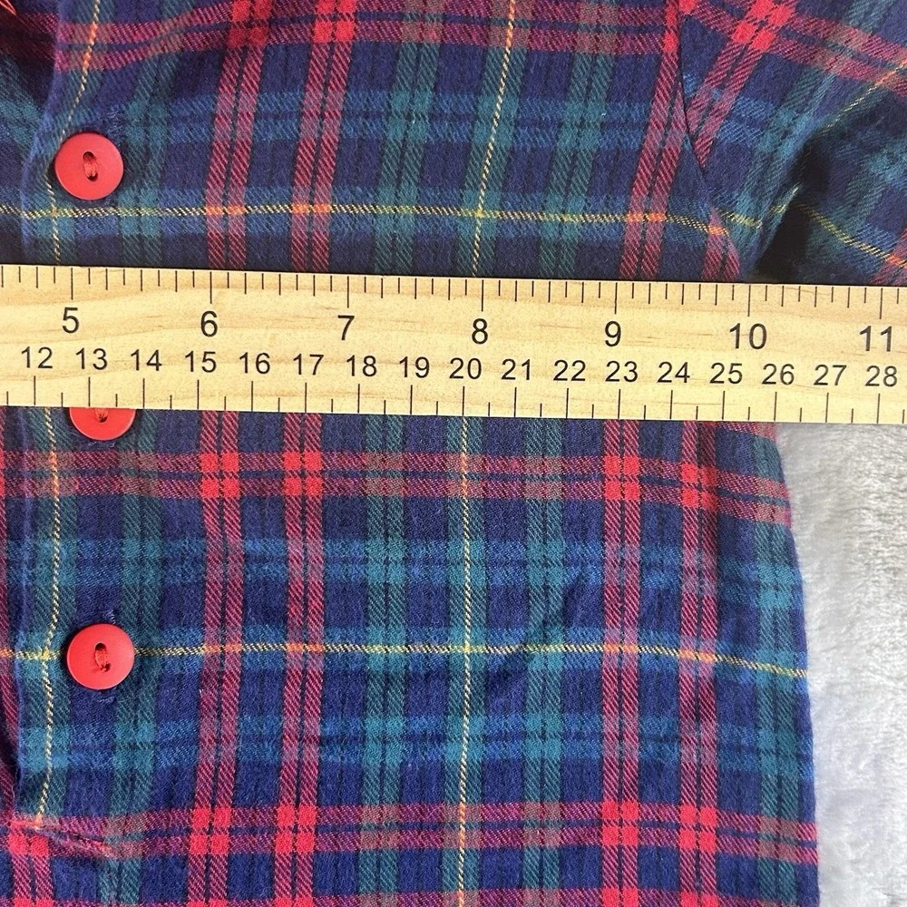 Vtg Good Lad Of Philadelphia Tartan Plaid‎ Flannel Romper Size 6-9 Months W/Hat